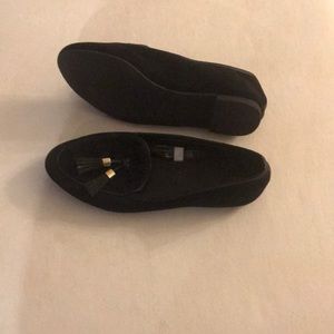 Sz 8 black Merona loafer(velvety texture)